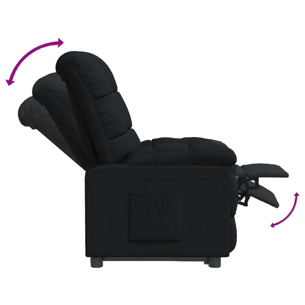 Recliner Black Fabric