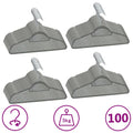 100 pcs Clothes Hanger Set Anti-slip Gray Velvet