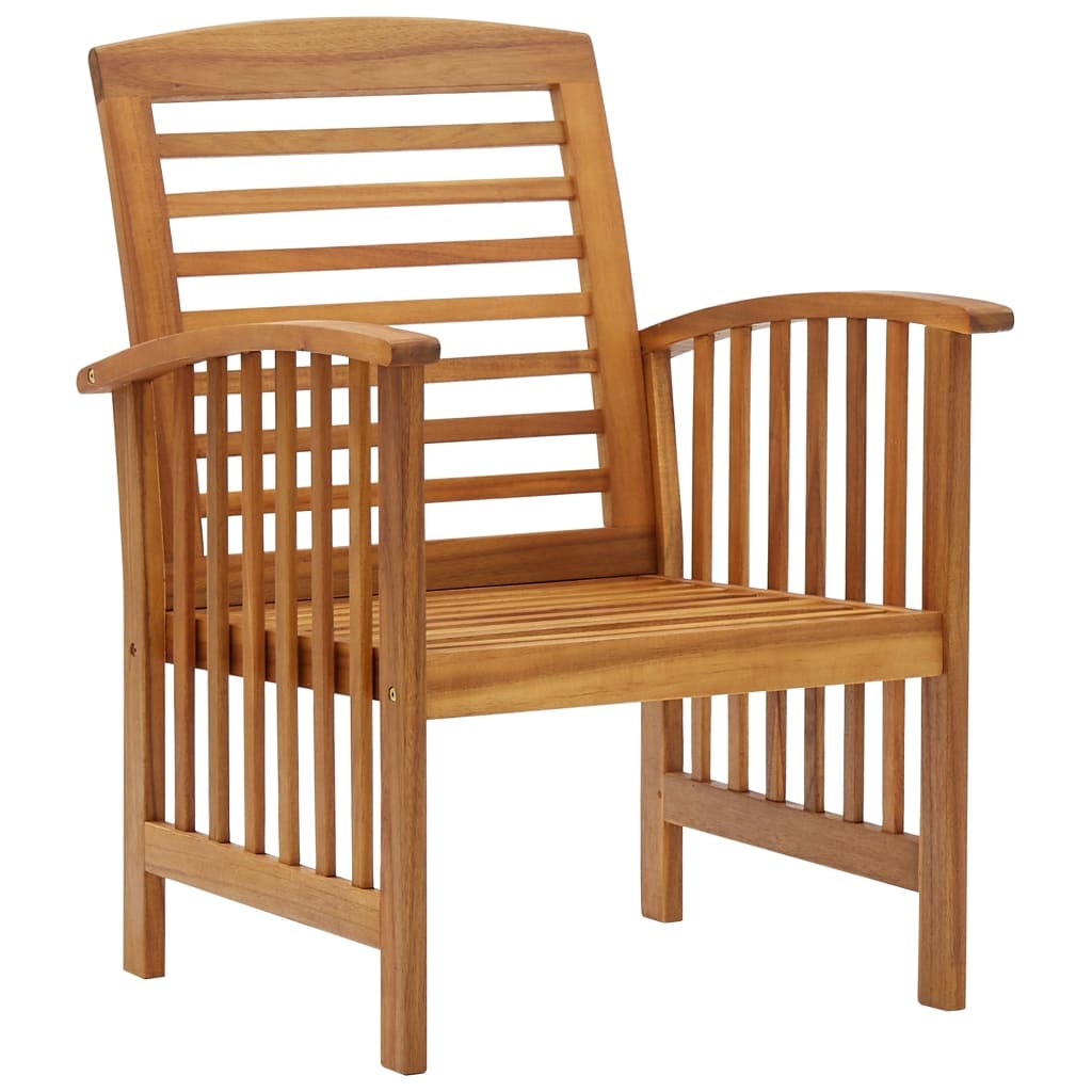 4 Piece Patio Lounge Set Solid Acacia Wood
