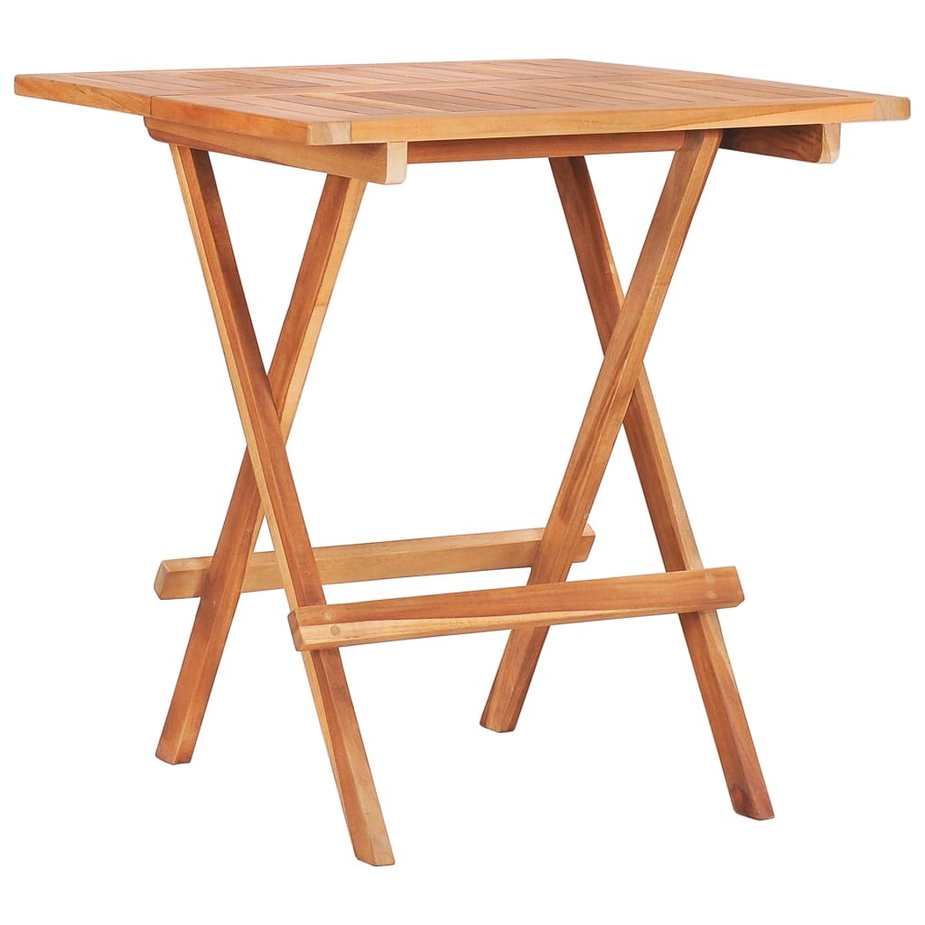 3 Piece Bistro Set with Taupe Cushions Solid Teak Wood