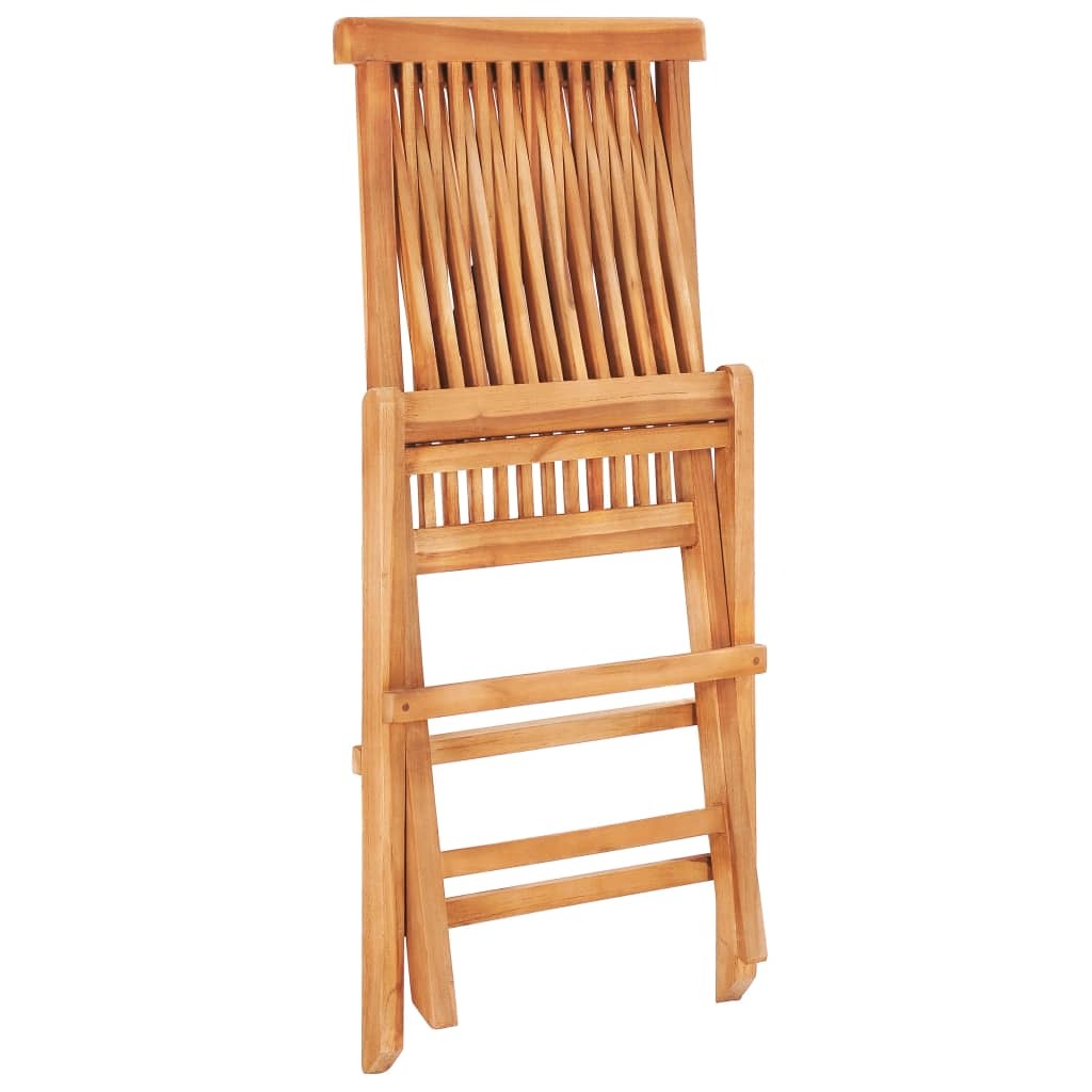 3 Piece Bistro Set with Taupe Cushions Solid Teak Wood