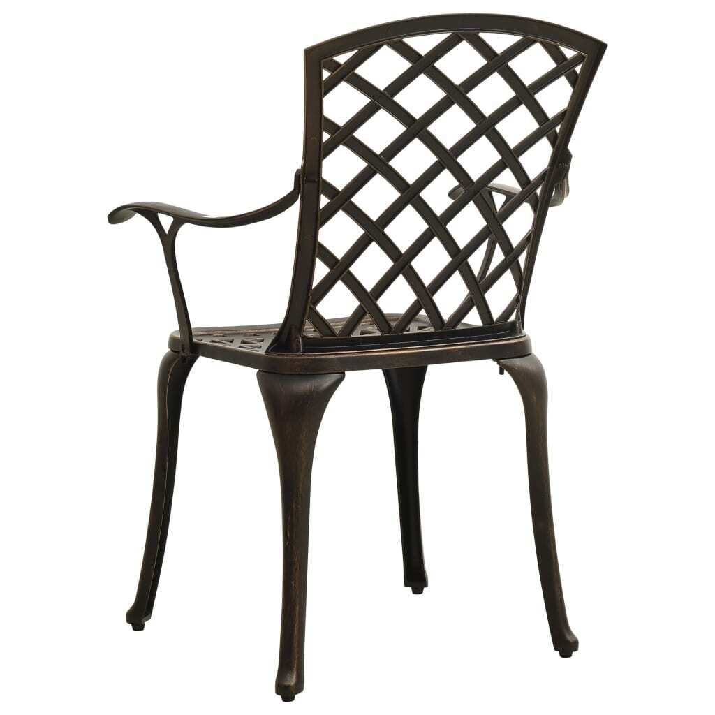 5 Piece Bistro Set Cast Aluminum Bronze