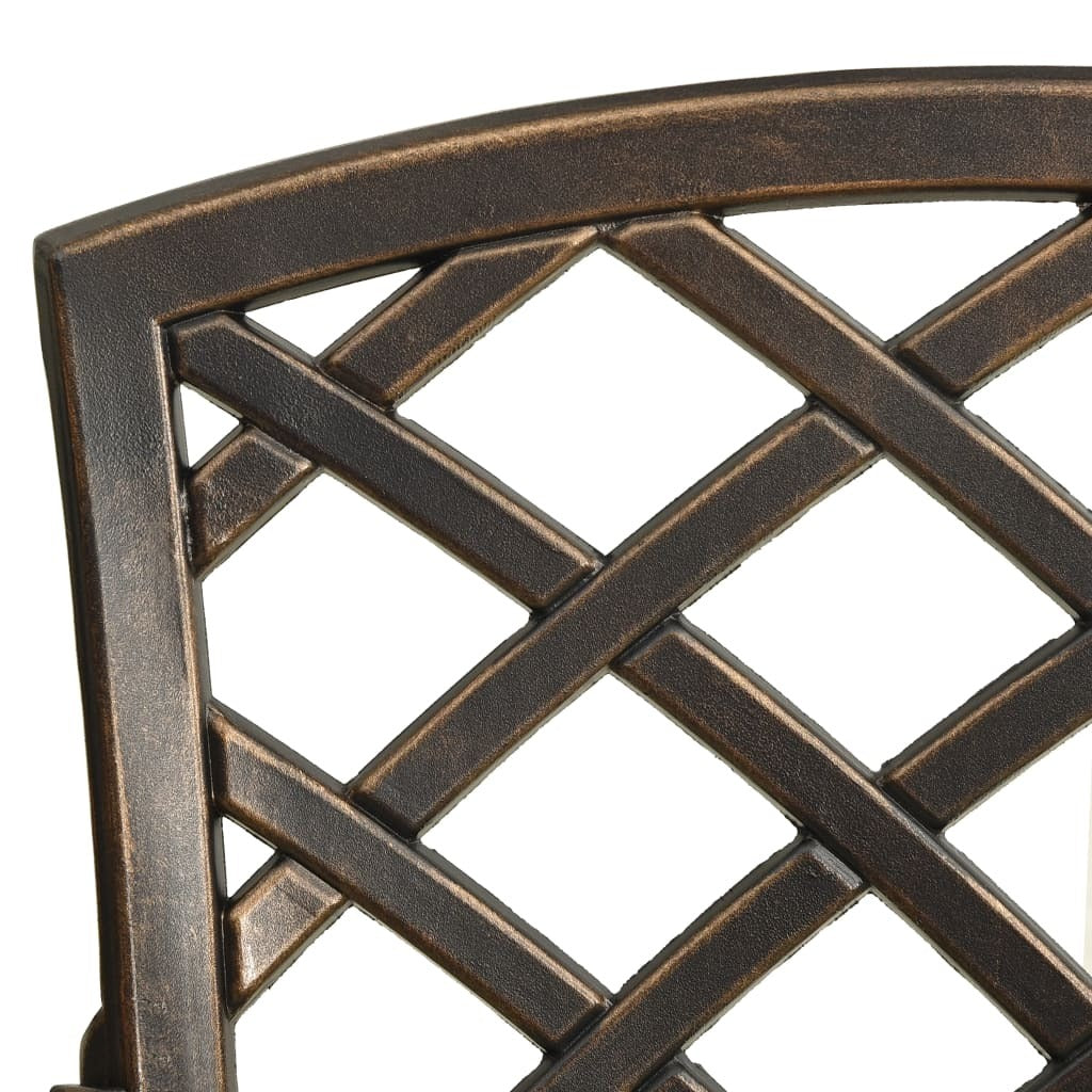 5 Piece Bistro Set Cast Aluminum Bronze