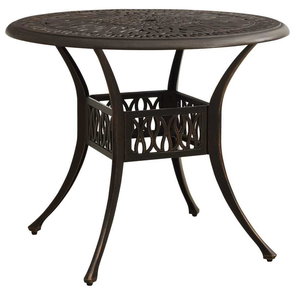 5 Piece Bistro Set Cast Aluminum Bronze