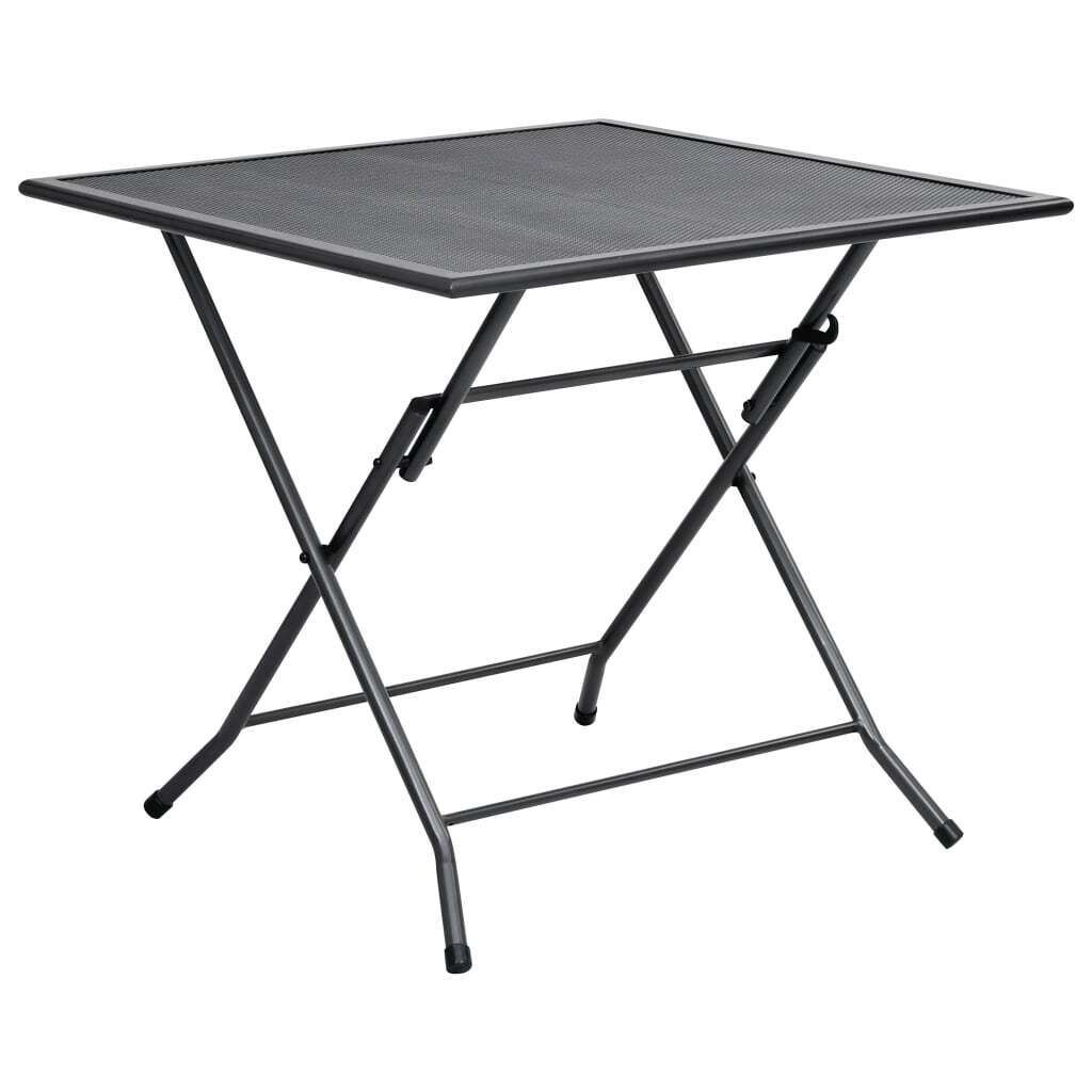 5 Piece Patio Dining Set Steel Anthracite