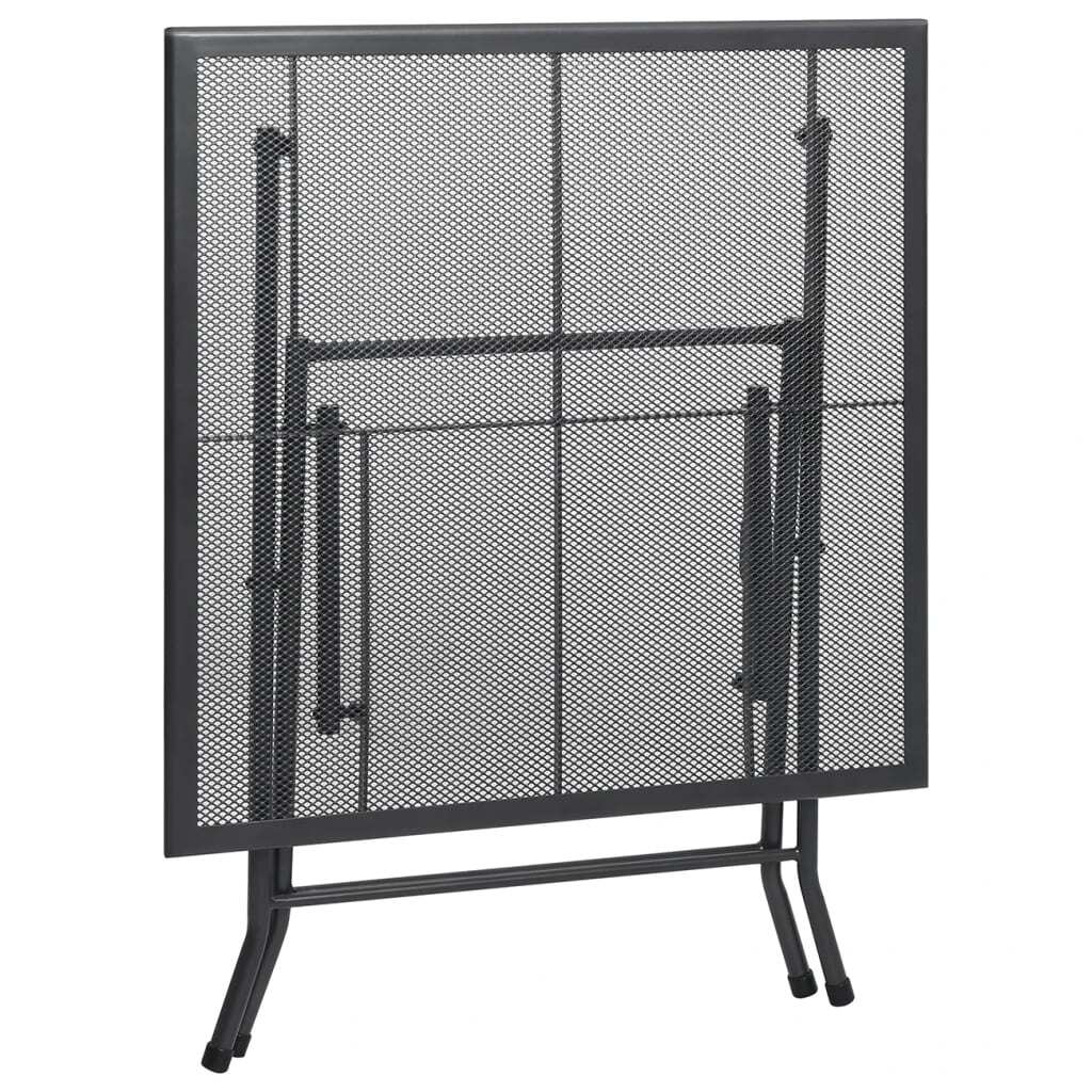 5 Piece Patio Dining Set Steel Anthracite