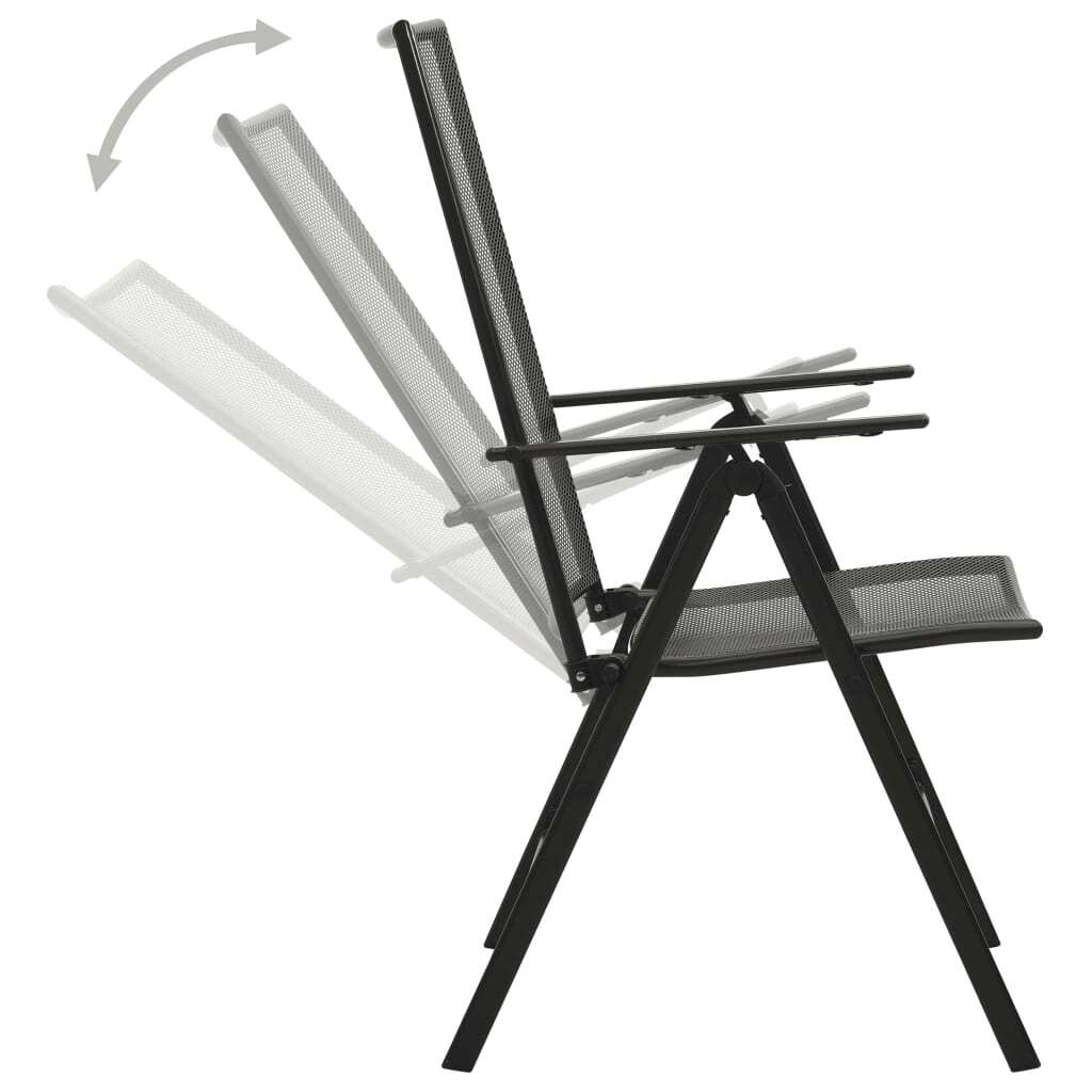5 Piece Patio Dining Set Steel Anthracite