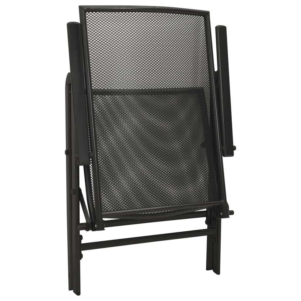 5 Piece Patio Dining Set Steel Anthracite