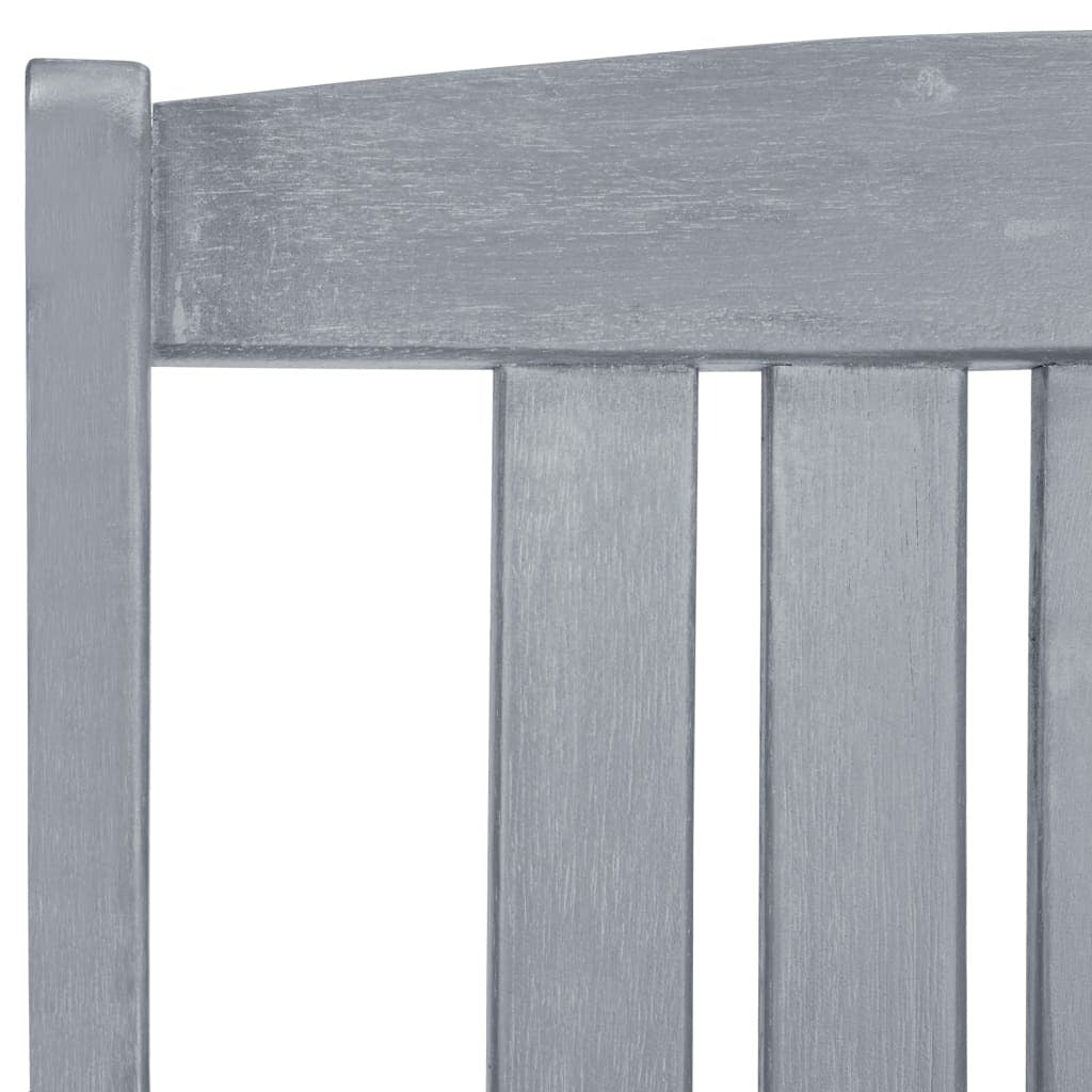 Patio Chairs 8 pcs Solid Acacia Wood Gray