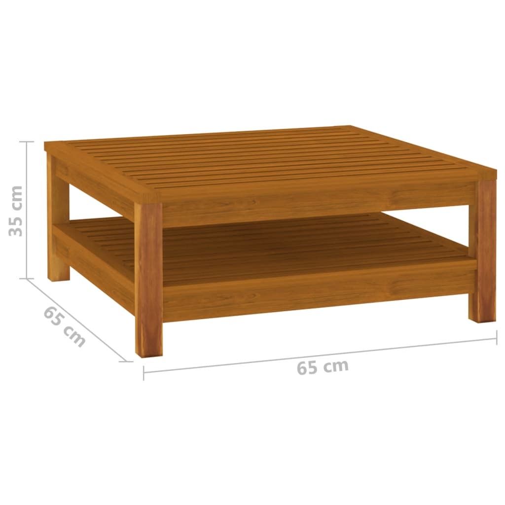5 Piece Patio Lounge Set with Cushion Solid Acacia Wood