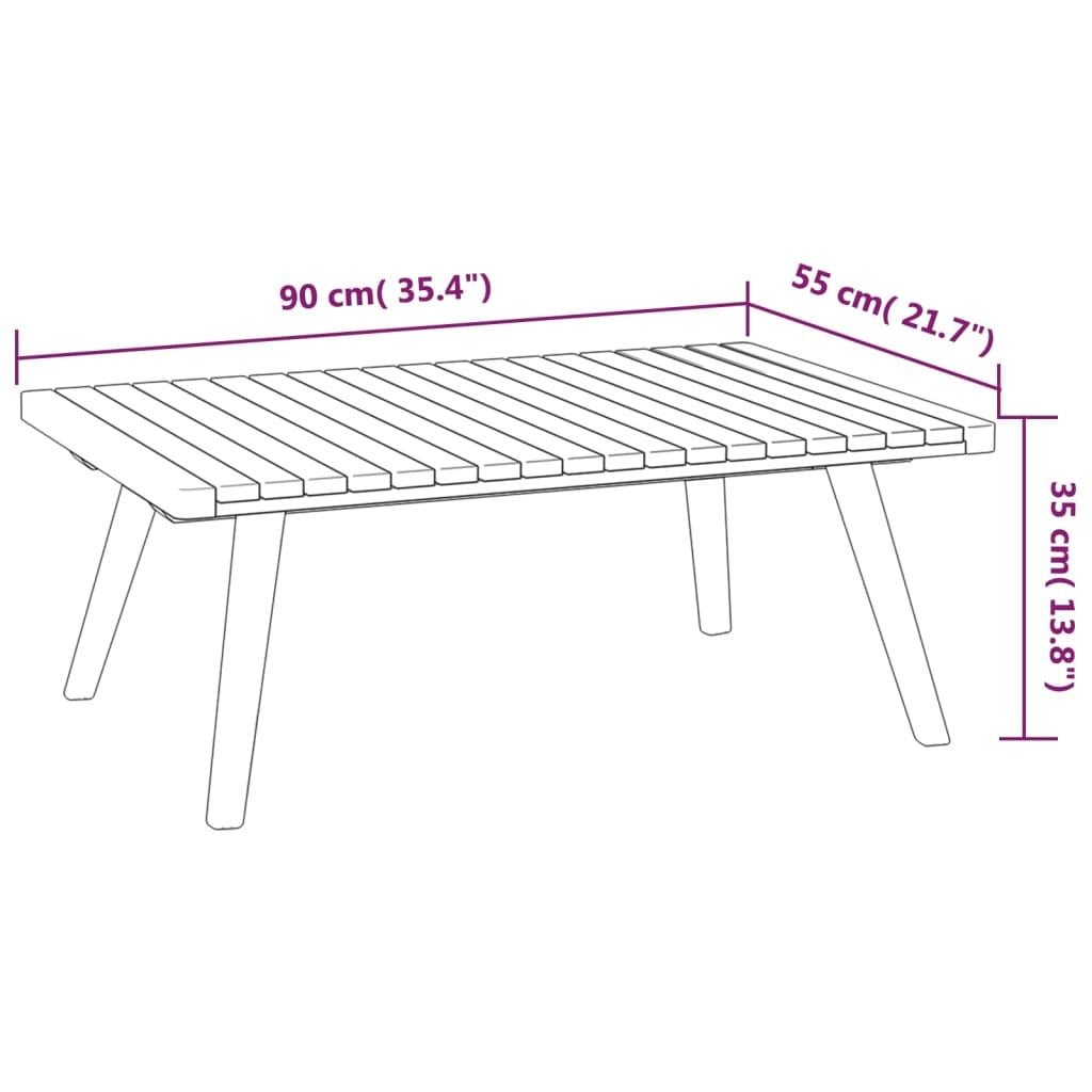 7 Piece Patio Lounge Set with Cushions Solid Acacia Wood