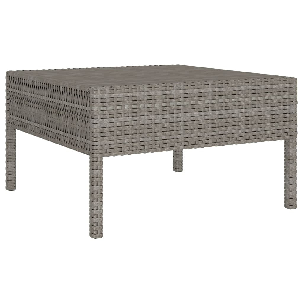 12 Piece Patio Lounge Set with Cushions Poly Rattan Gray