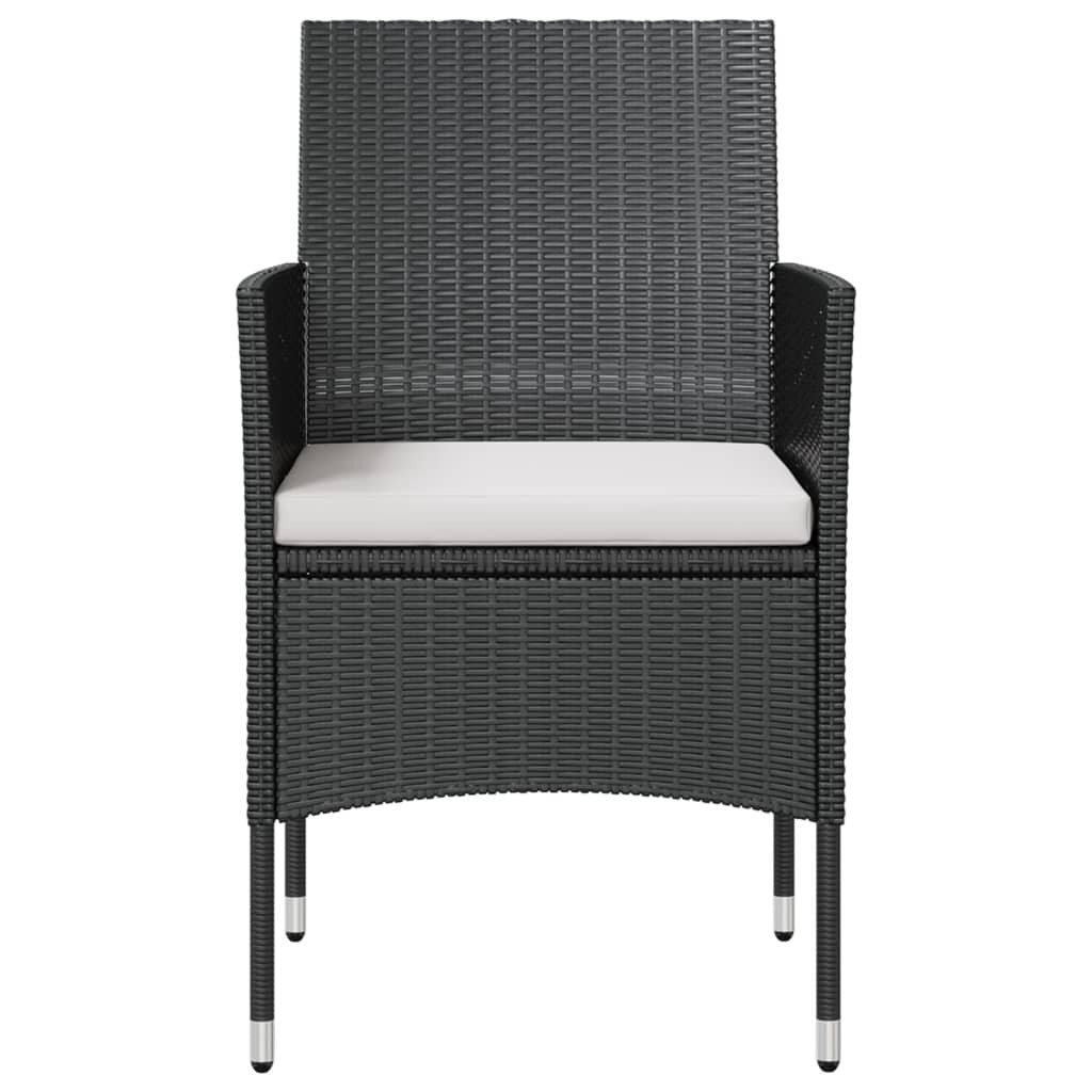 16 Piece Patio Lounge Set with Cushions Poly Rattan Black