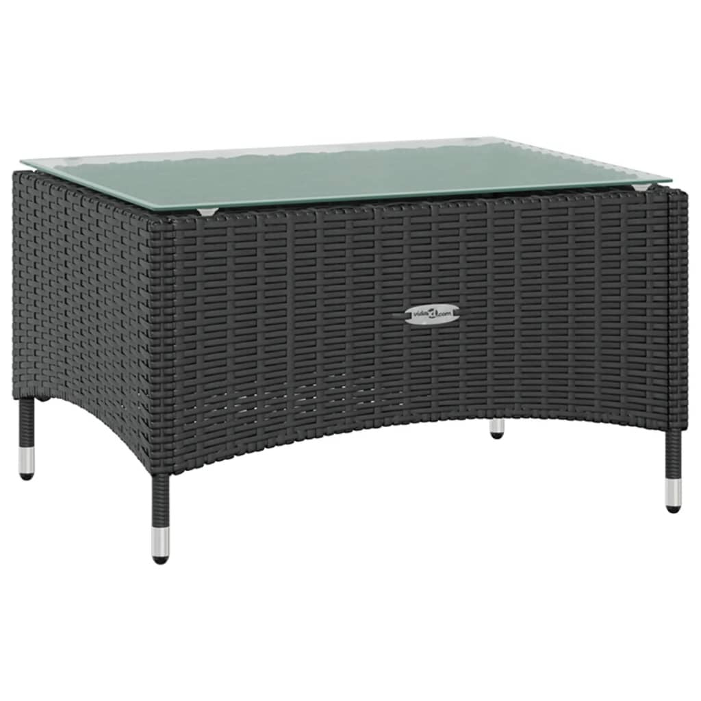 16 Piece Patio Lounge Set with Cushions Poly Rattan Black