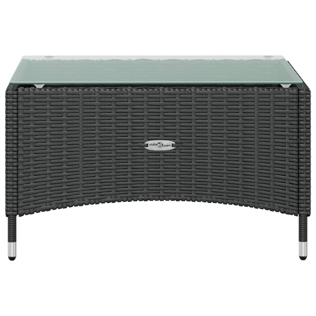 16 Piece Patio Lounge Set with Cushions Poly Rattan Black