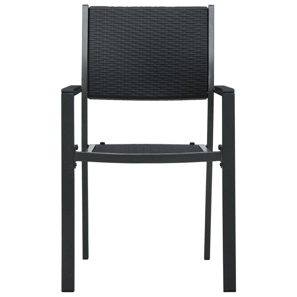 3 Piece Patio Dining Set Black