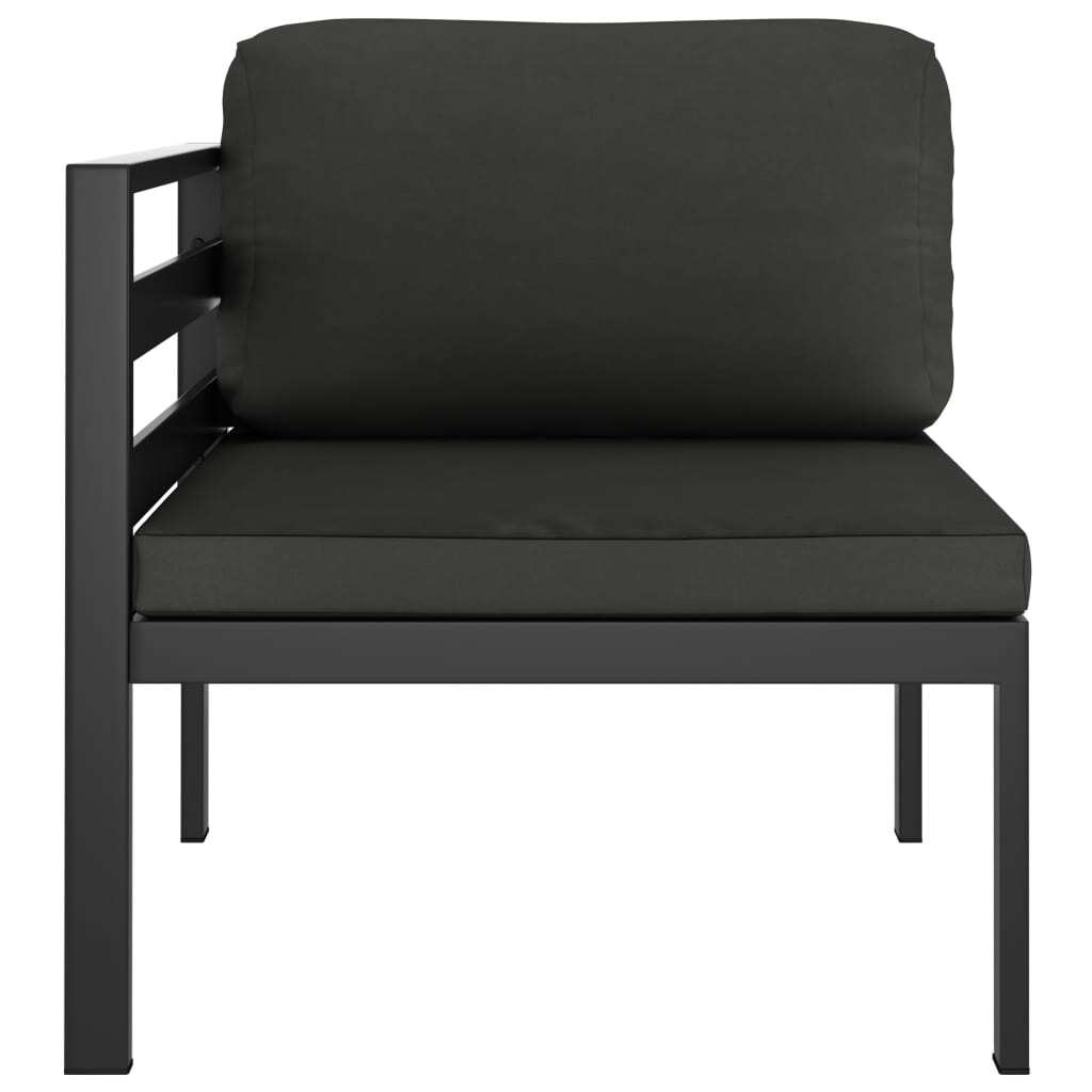 8 Piece Patio Lounge Set with Cushions Aluminum Anthracite