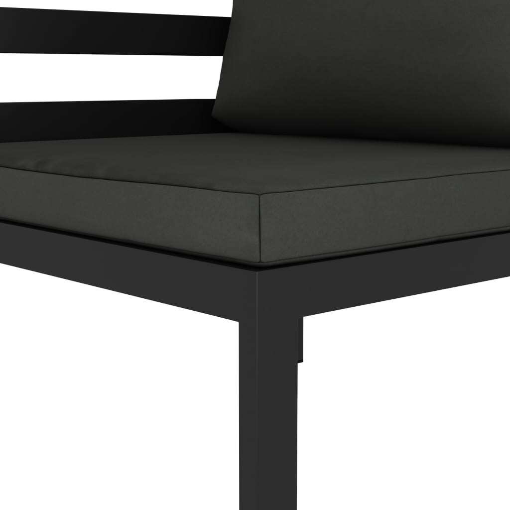 8 Piece Patio Lounge Set with Cushions Aluminum Anthracite