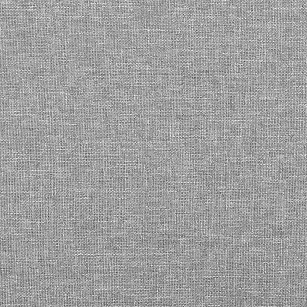 Box Spring Bed Frame Light Gray Queen Fabric (US Only)