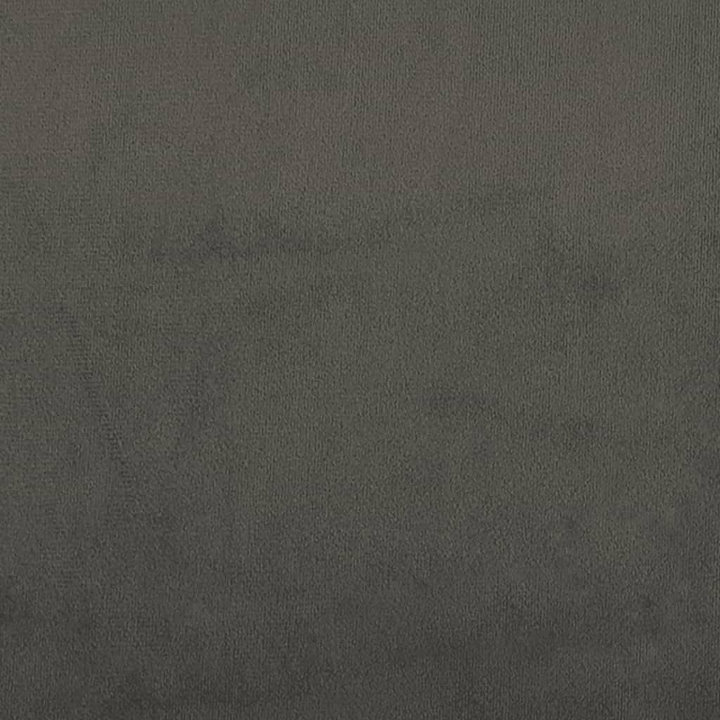 Box Spring Bed Frame Dark Gray Twin Velvet (US Only)