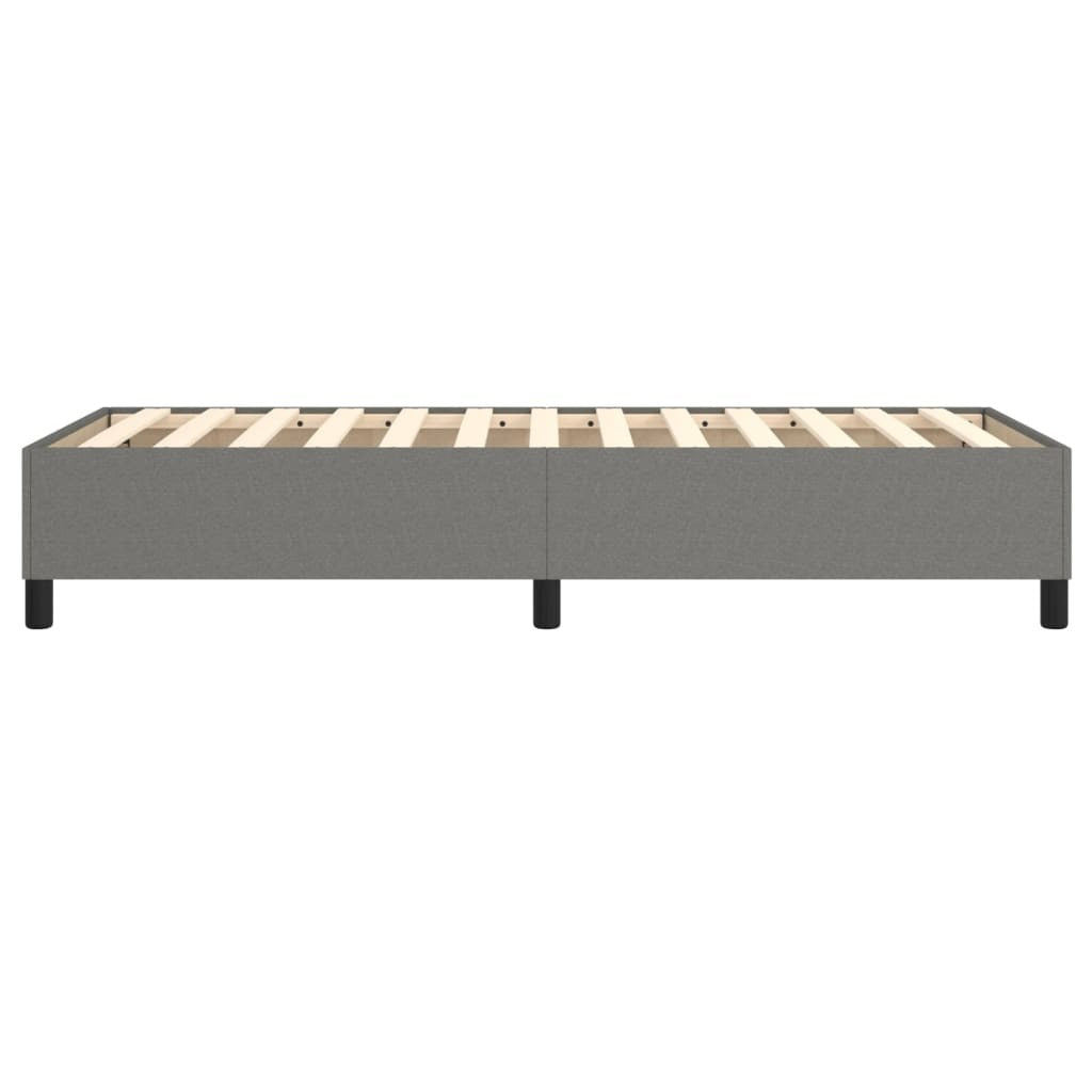 Box Spring Bed Frame Dark Gray Twin XL Fabric (US Only)