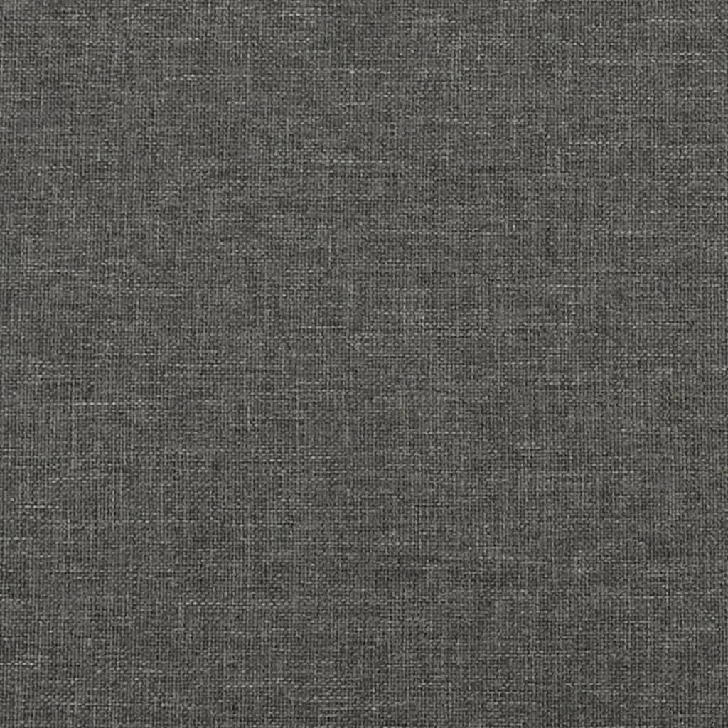 Box Spring Bed Frame Dark Gray Twin XL Fabric (US Only)