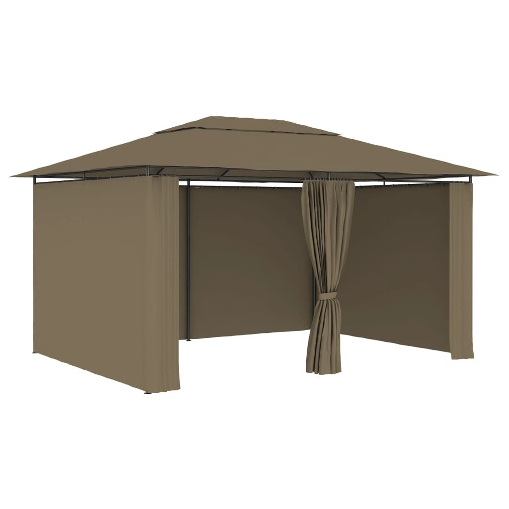 Garden Marquee with Curtains 13.1'x9.8'Taupe 0.6 oz/ft