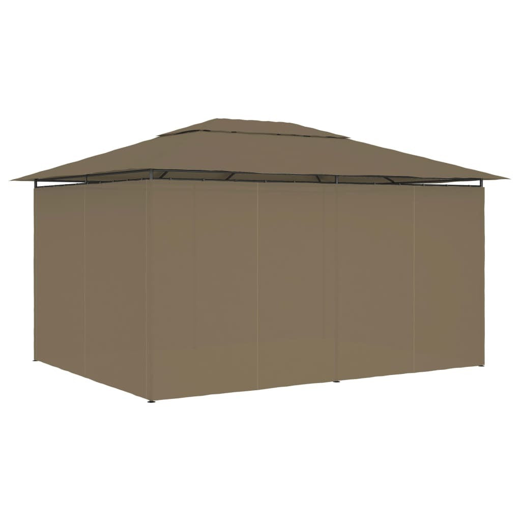 Garden Marquee with Curtains 13.1'x9.8'Taupe 0.6 oz/ft