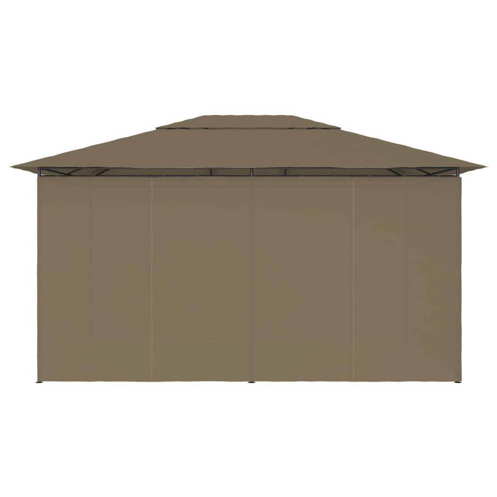 Garden Marquee with Curtains 13.1'x9.8'Taupe 0.6 oz/ft