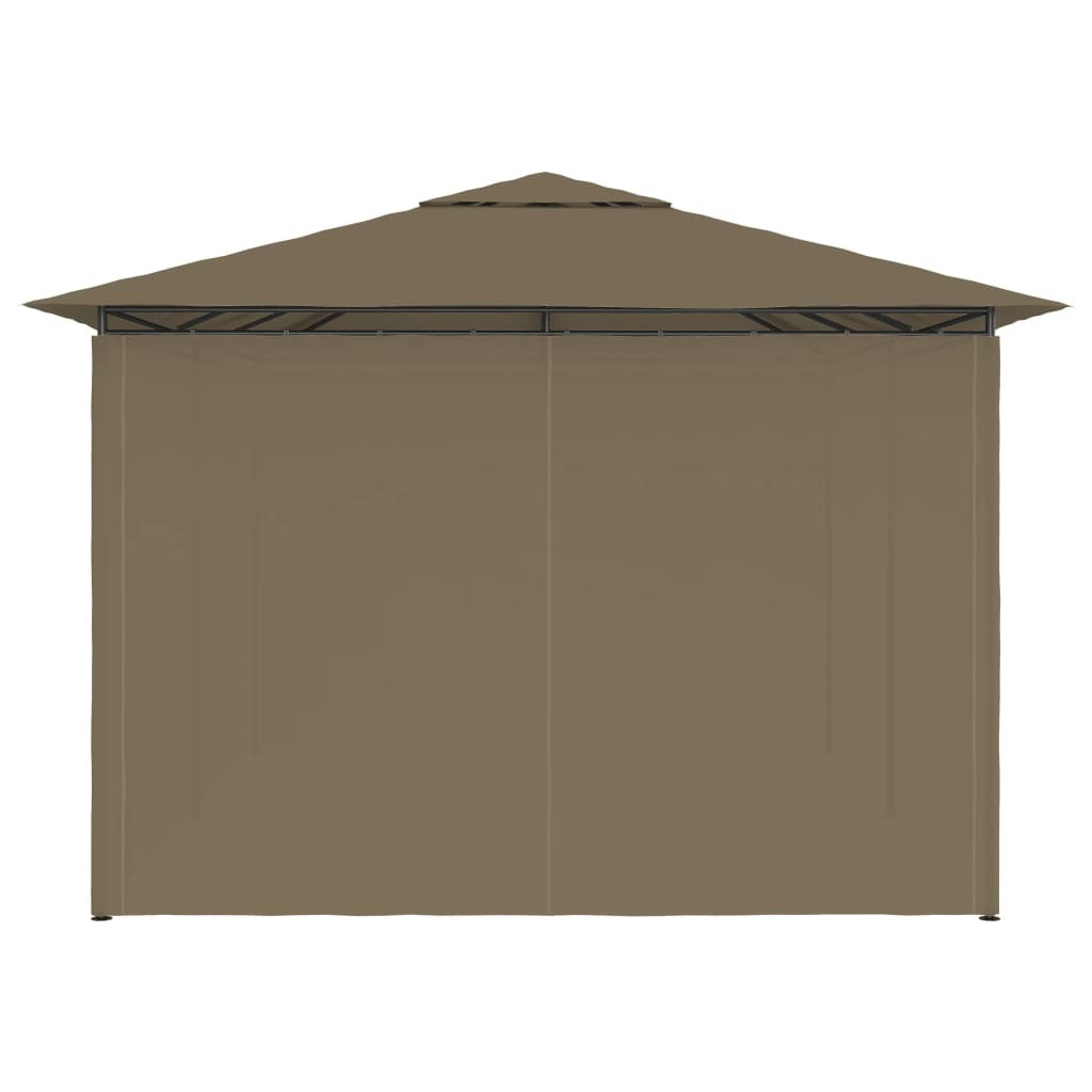 Garden Marquee with Curtains 13.1'x9.8'Taupe 0.6 oz/ft