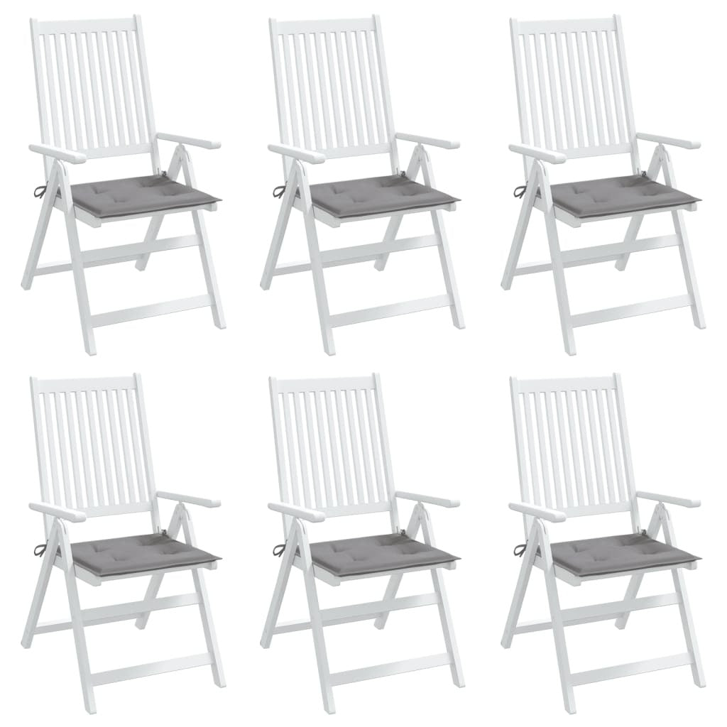Garden Chair Cushions 6 pcs Gray 19.7"x19.7"x1.6" Oxford Fabric