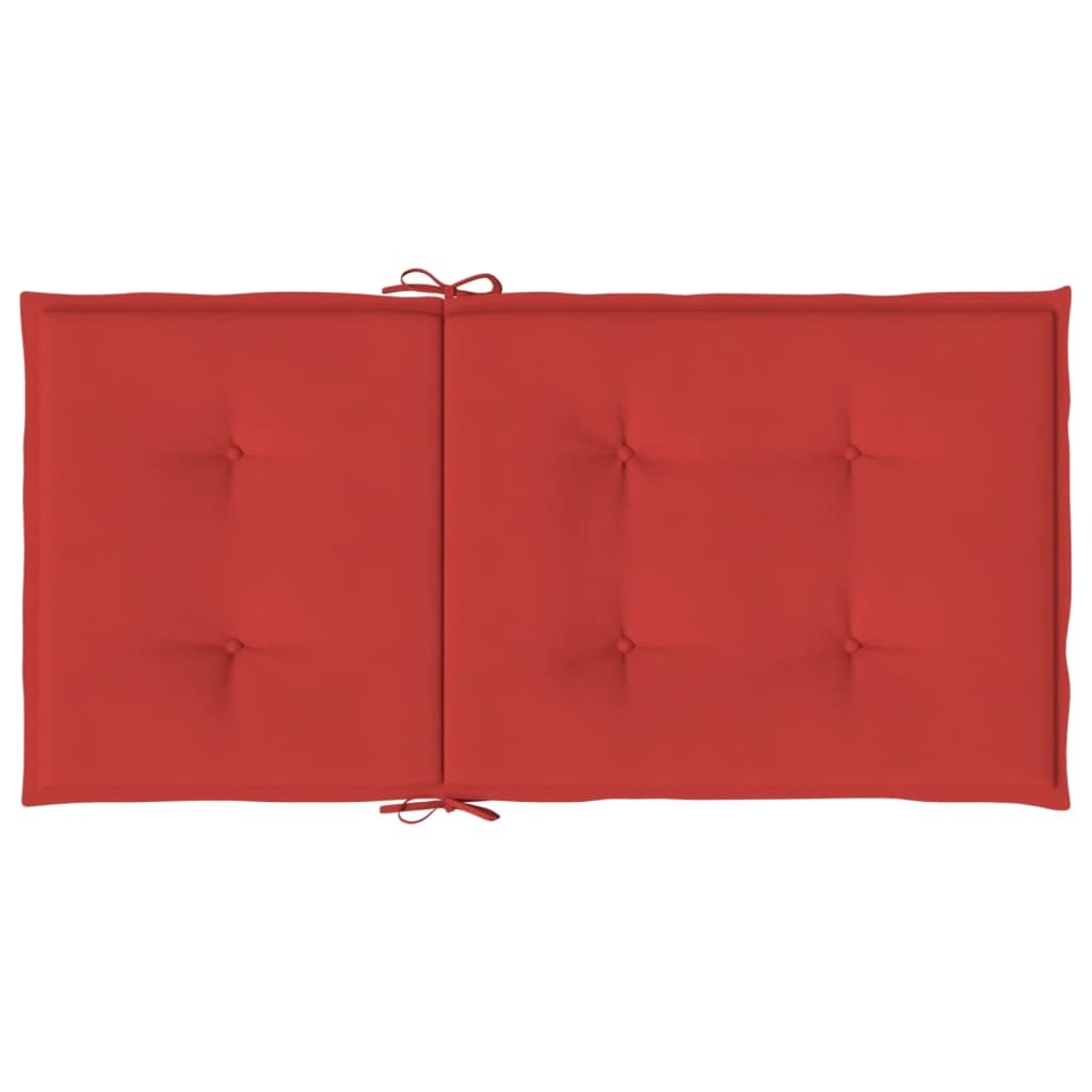 Garden Lowback Chair Cushions 6 pcs Red 39.4"x19.7"x1.2" Oxford Fabric