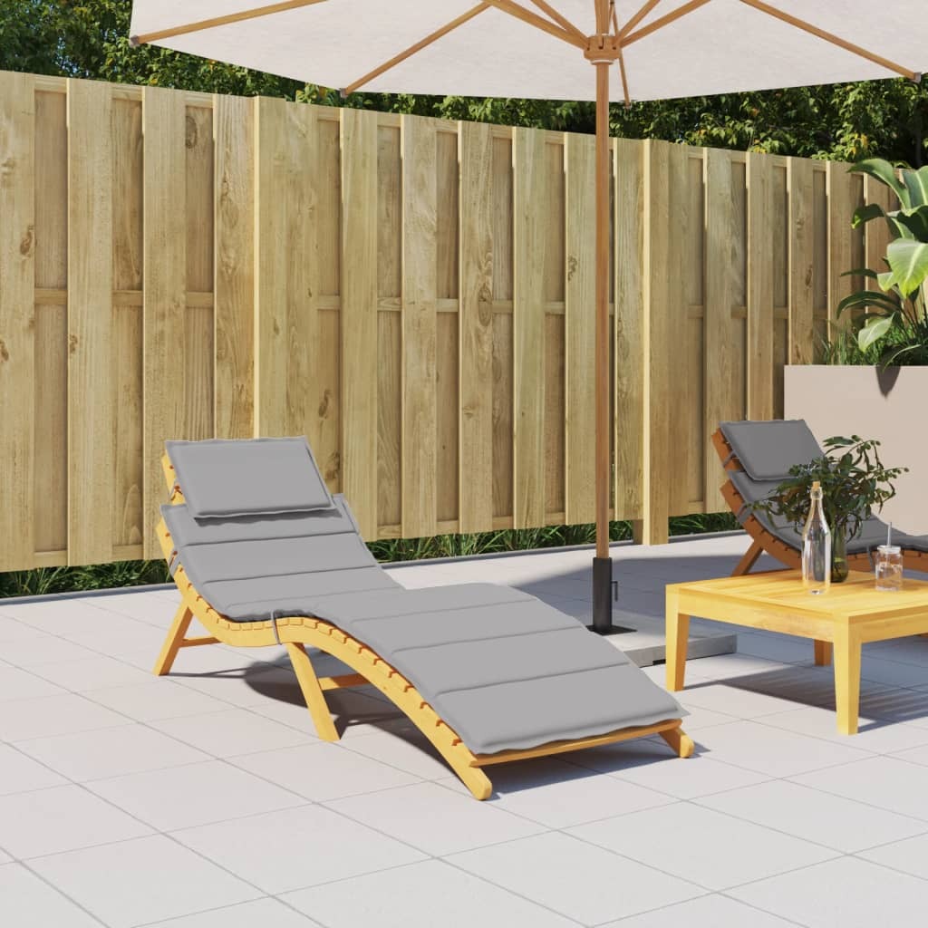 Sun Lounger Cushion Gray 73.2"x22.8"x1.6" Oxford Fabric