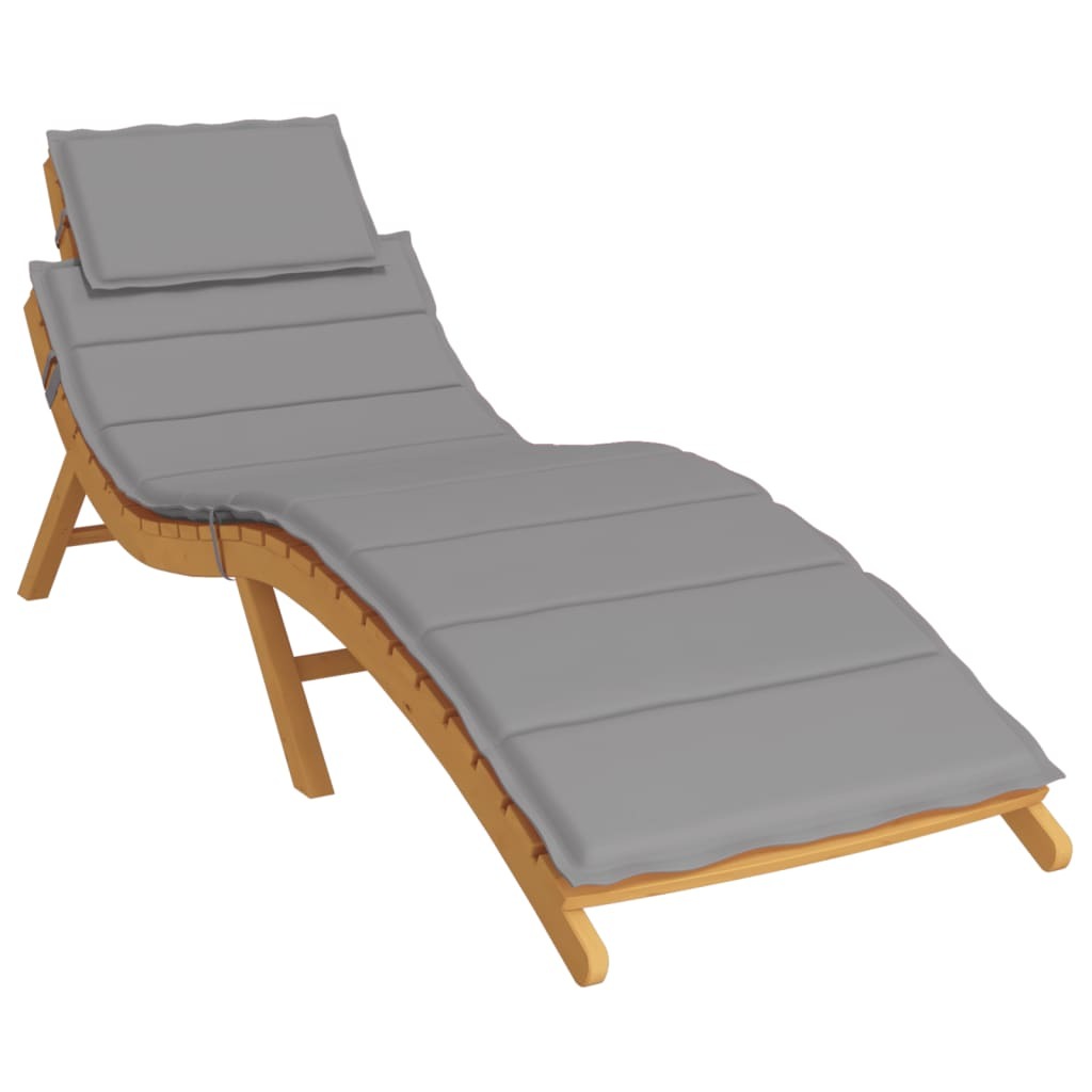 Sun Lounger Cushion Gray 73.2"x22.8"x1.6" Oxford Fabric