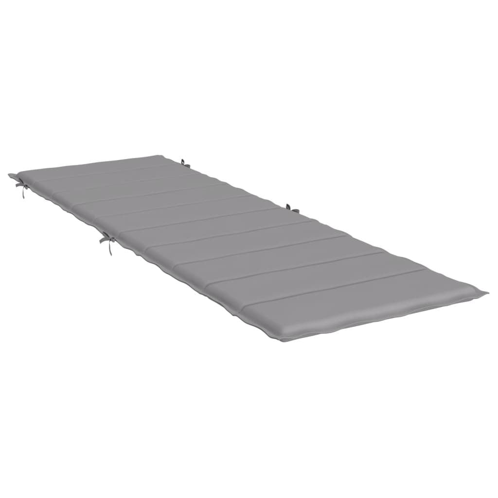 Sun Lounger Cushion Gray 73.2"x22.8"x1.6" Oxford Fabric