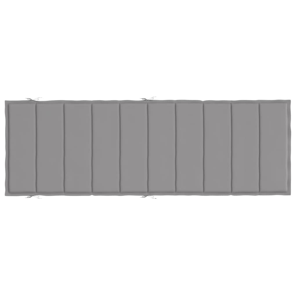 Sun Lounger Cushion Gray 73.2"x22.8"x1.6" Oxford Fabric