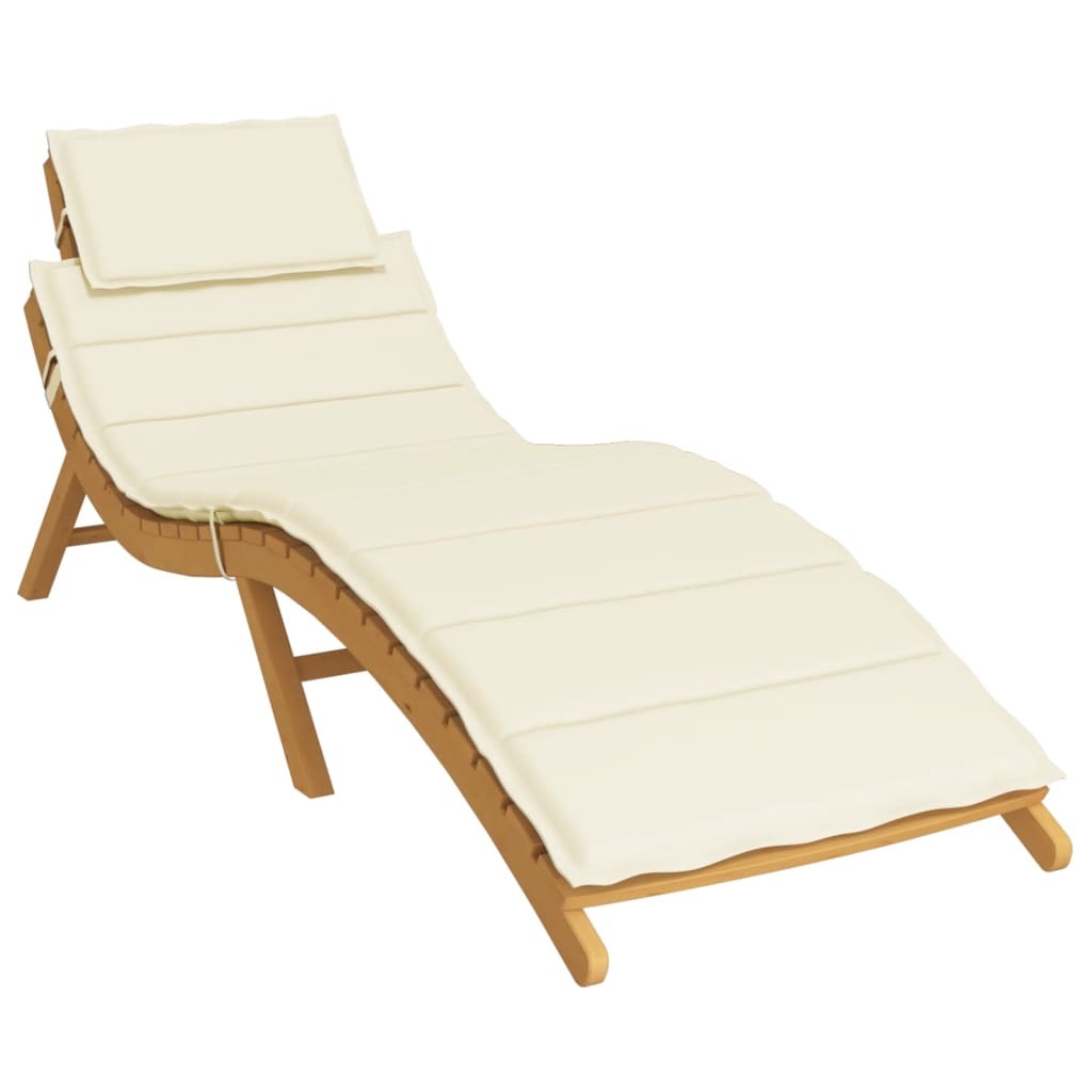 Sun Lounger Cushion Cream 73.2"x22.8"x1.6" Oxford Fabric