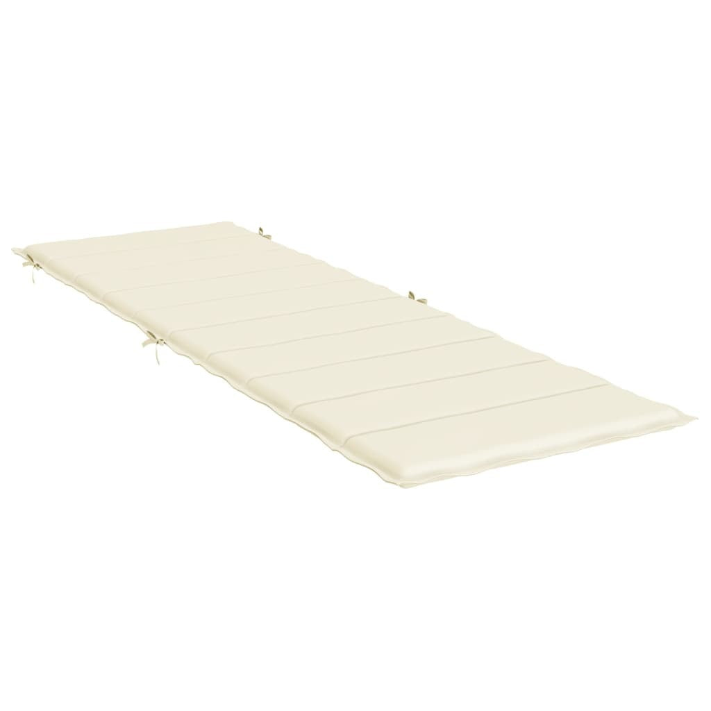 Sun Lounger Cushion Cream 73.2"x22.8"x1.6" Oxford Fabric