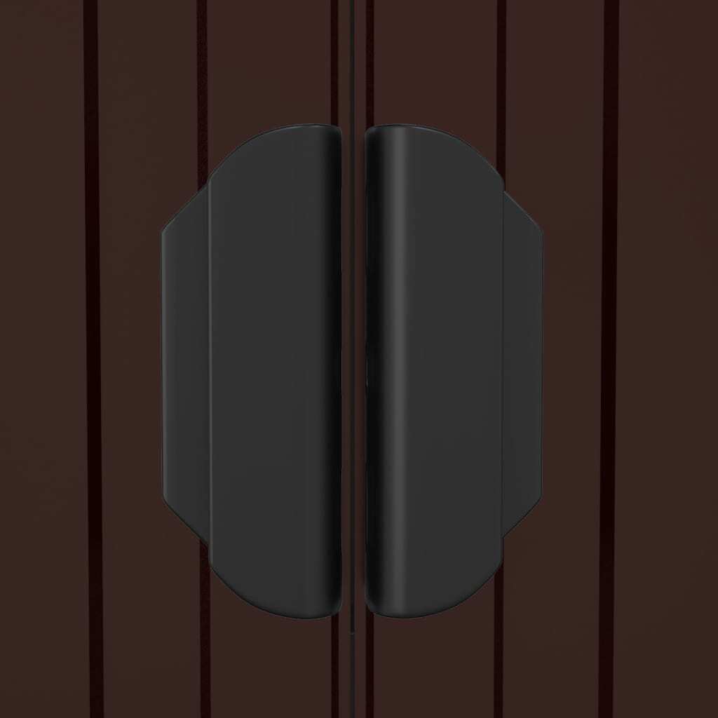 Garden Shed Dark Brown 75.6"x75.2"x87.8" Galvanized Steel