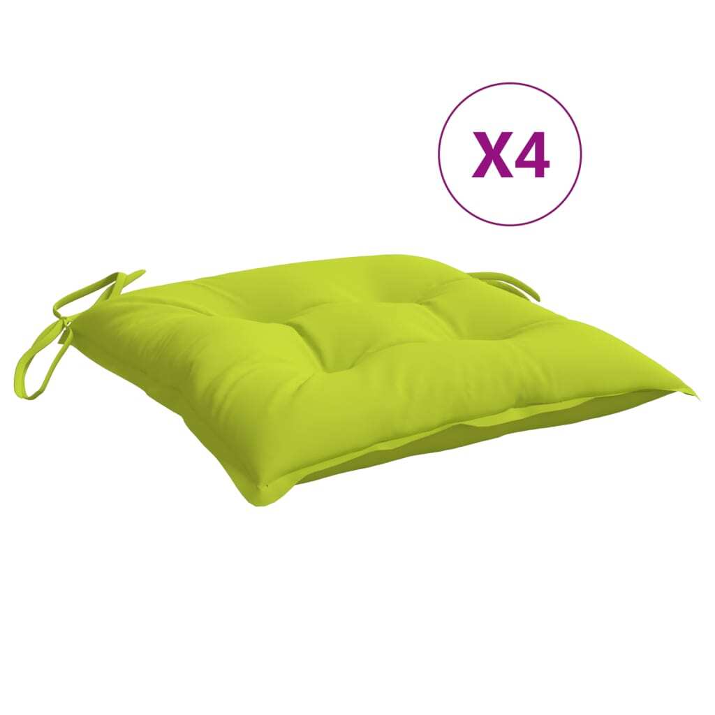 Chair Cushions 6 pcs Bright Green 15.7"x15.7"x2.8" Oxford Fabric