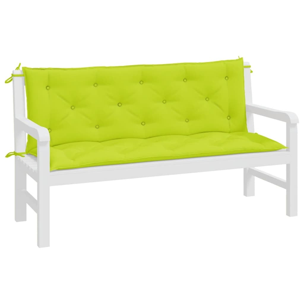 Garden Bench Cushion Bright Green 59.1"x(19.7"+19.7")x2.8" Oxford Fabric