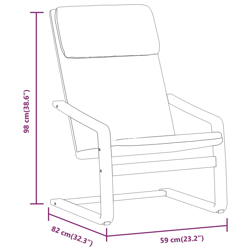 Relaxing Chair with Footstool Black Fabric