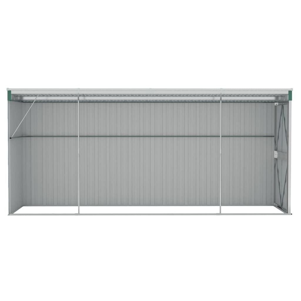 Wall-mounted Garden Shed Green 46.5"x150.4"x70.1" Galvanized Steel