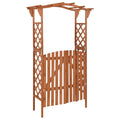 Pergola with Gate 45.7"x15.7"x80.3" Solid Firwood
