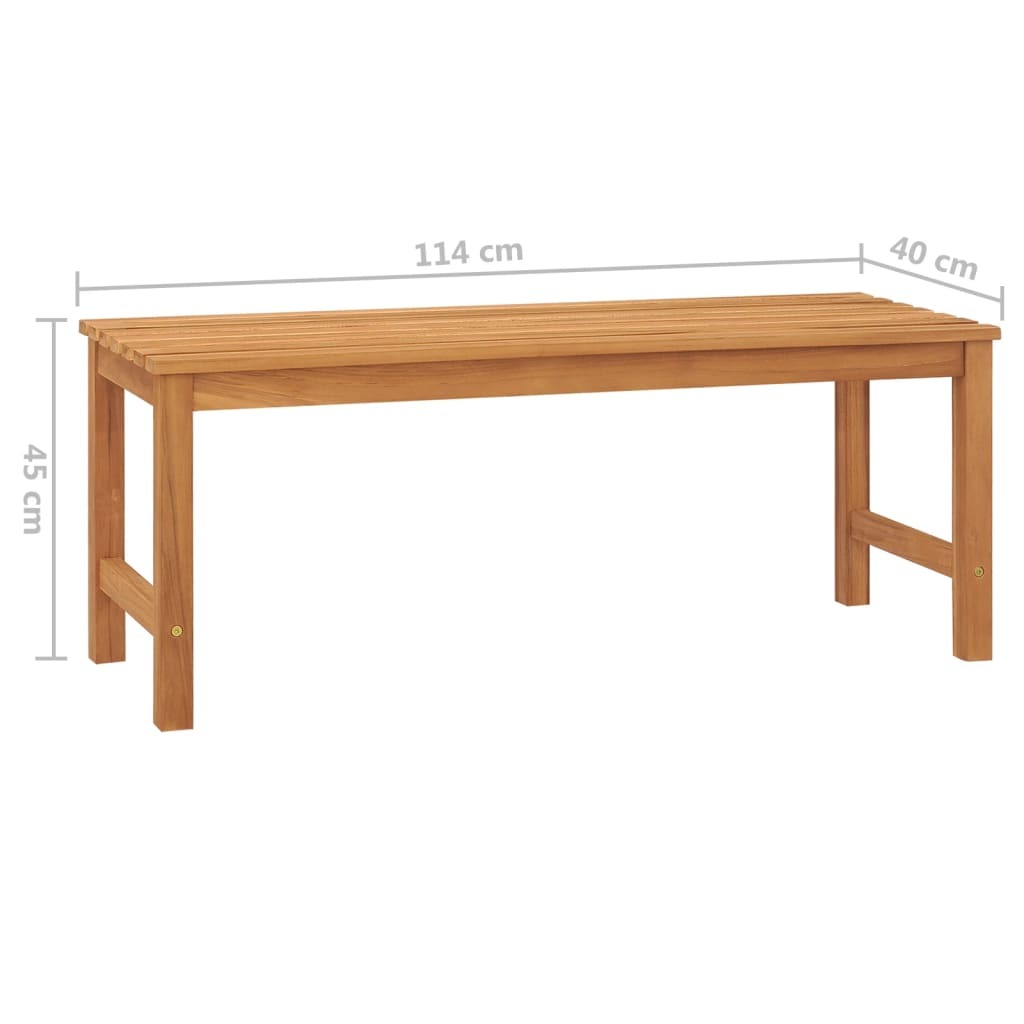 Patio Bench 44.9" Solid Teak Wood