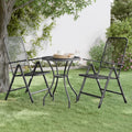 Patio Table 23.6"x28.3" Expanded Metal Mesh Anthracite