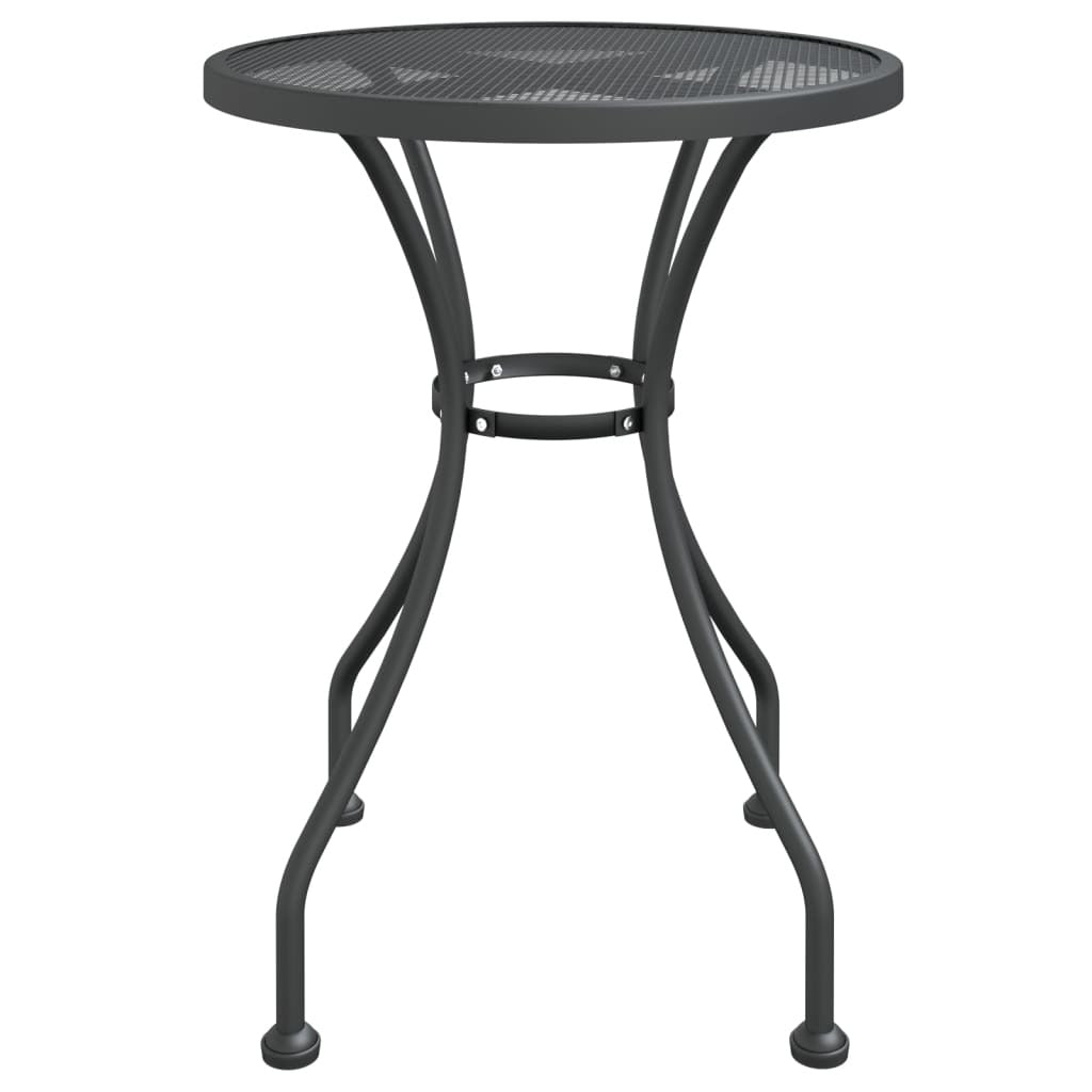 Patio Table 23.6"x28.3" Expanded Metal Mesh Anthracite