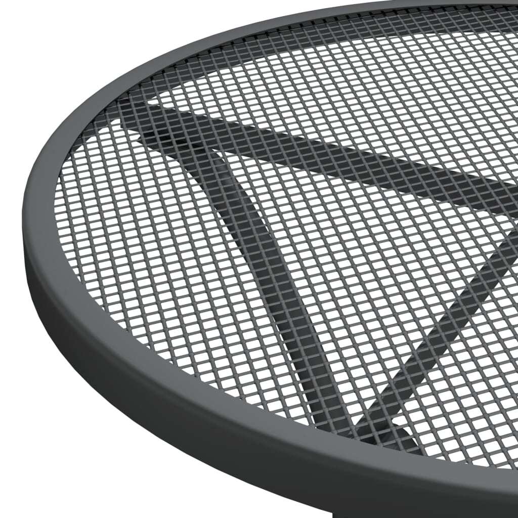 Patio Table 23.6"x28.3" Expanded Metal Mesh Anthracite