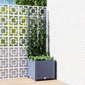 Garden Planter with Trellis Blue Grey 15.7x15.7x53.5" PP