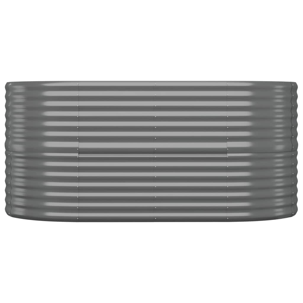 Garden Raised Bed Galvanized Steel 59.8"x31.5"x26.8" Gray